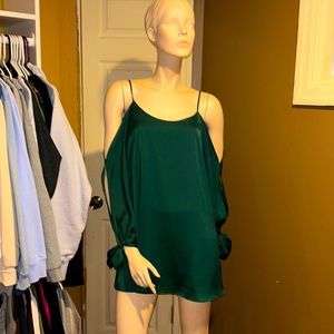 Emerald green mini dress